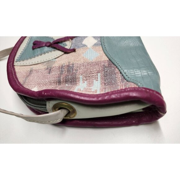 Vintage Tapestry & Reptile Leather Purse Daniel Victor Vermont - Picture 7 of 16